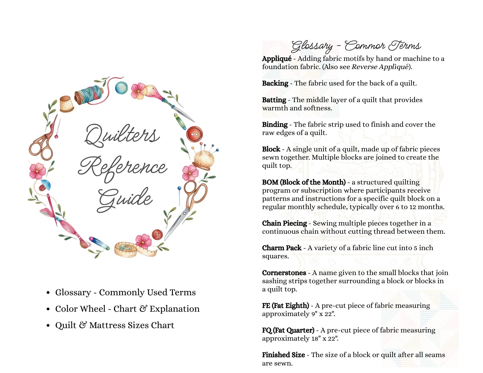 Every Quilt Has A Story (PDF Printable)
