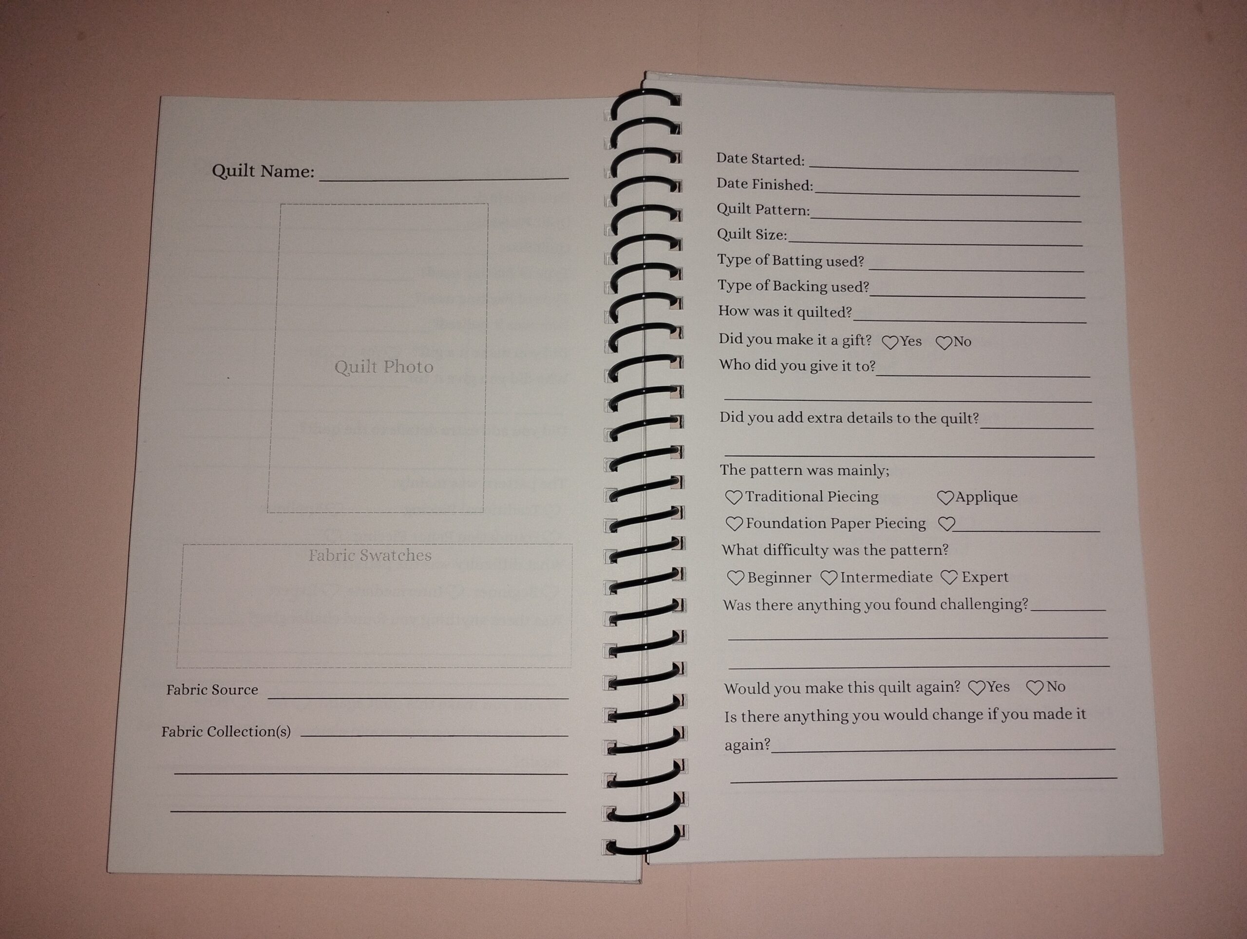 Every Quilt Has A Story (Quilt Journal - Spiral Bound)