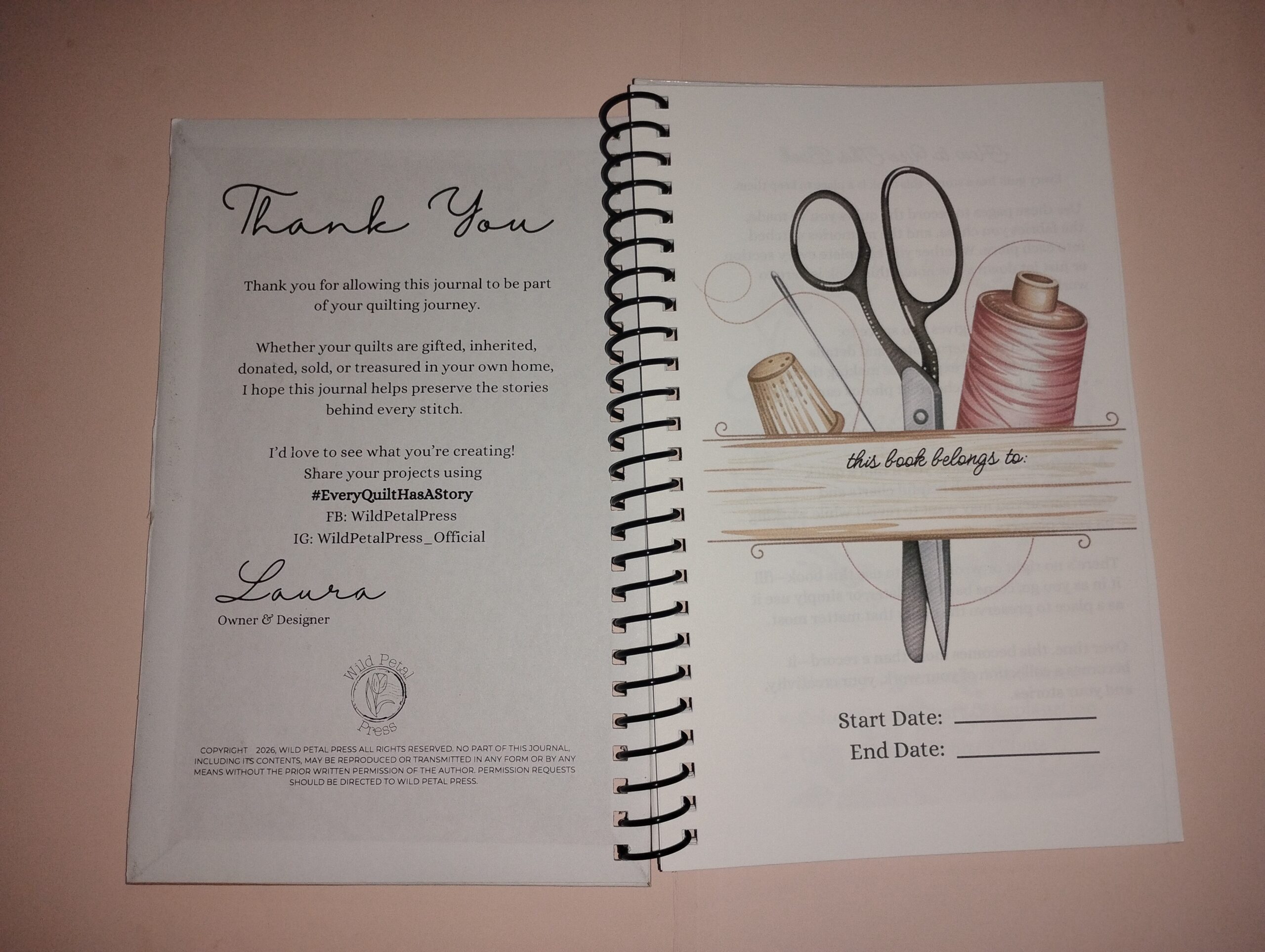 Every Quilt Has A Story (Quilt Journal - Spiral Bound)